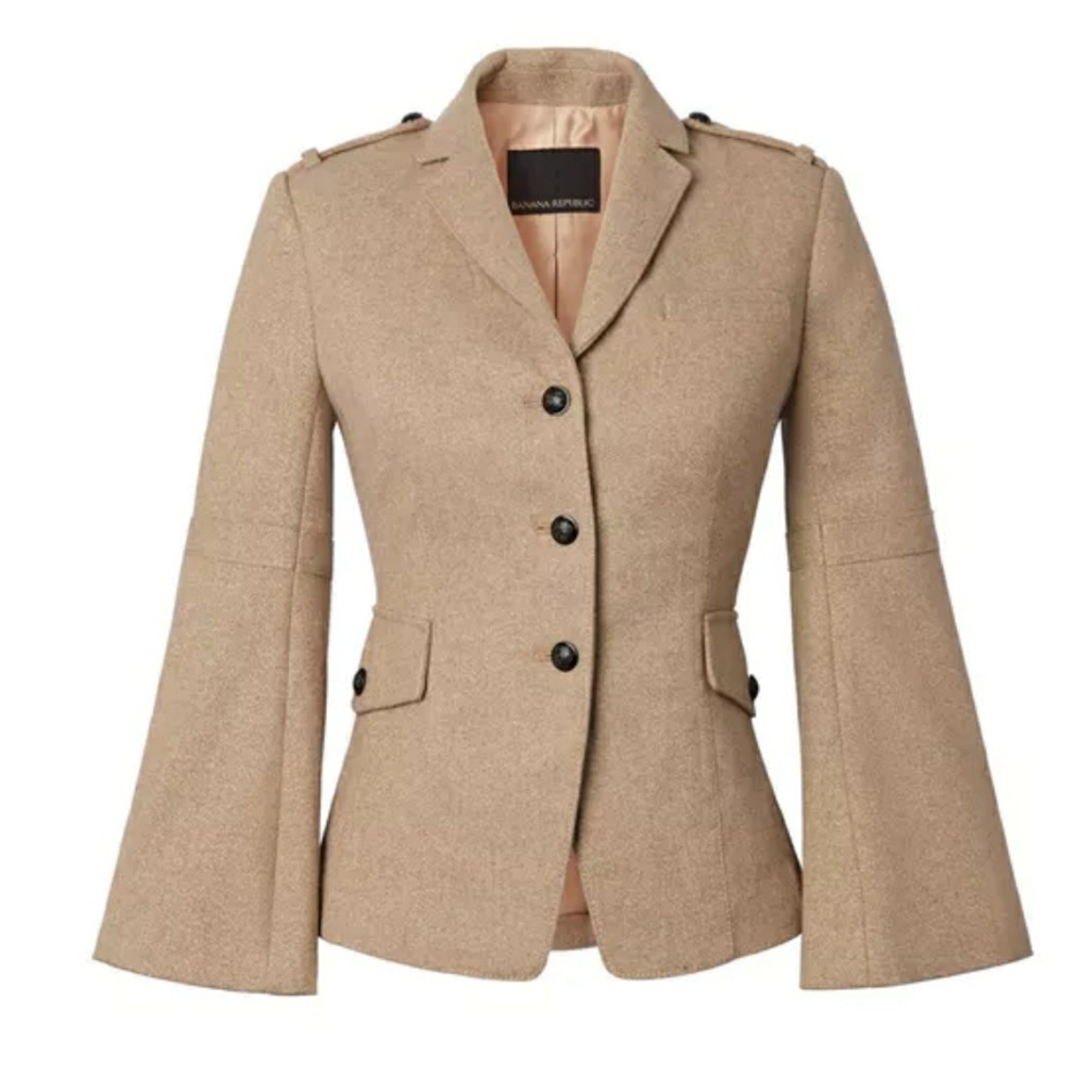 NWT BR Bell Sleeve Military Style Jacket